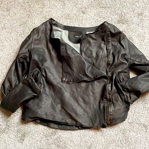 SISII genuine washable leather black jacket XS